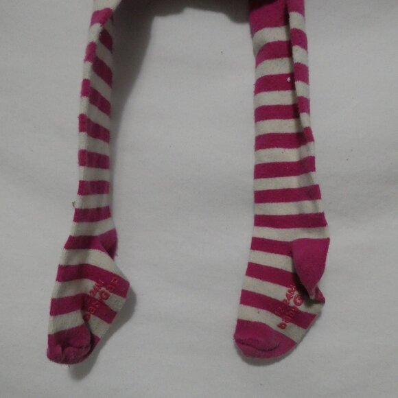 BABY GAP | 12-24 months | Pink and White Striped Tights | Brown Bear Back | GUC - Picture 13 of 15